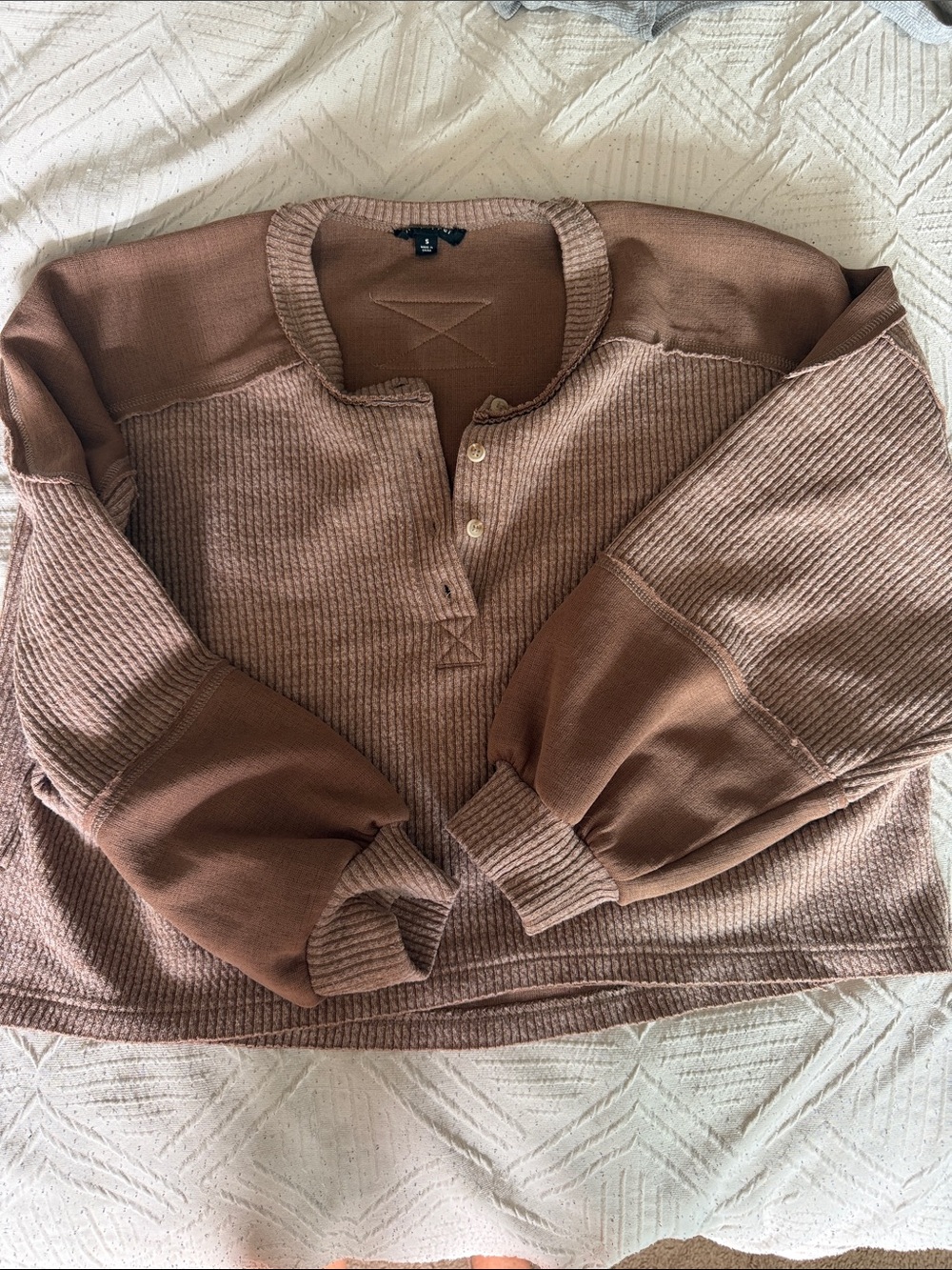 Blu pepper brown oversized sweatshirt